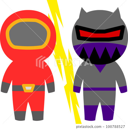 Deformed characters of heroes and villains 100788527