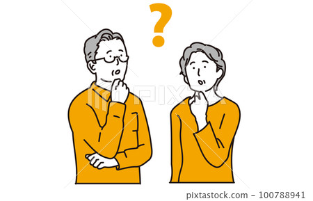 Wondering elderly couple 100788941