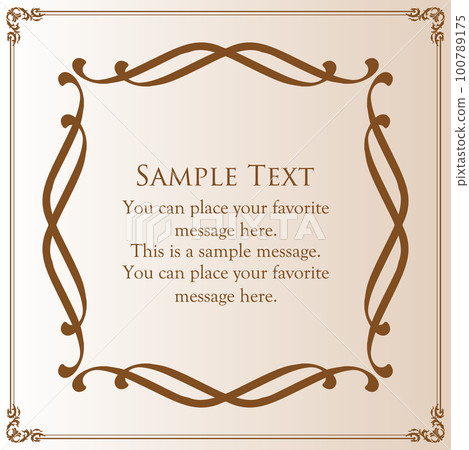 frame, vector, gold 100789175