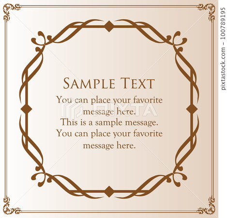 frame, vector, gold - Stock Illustration [100789195] - PIXTA