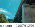Bridge and airplane cloud 100791259