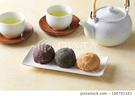 豆沙黑芝麻黃豆粉三粒飯糰 100793383