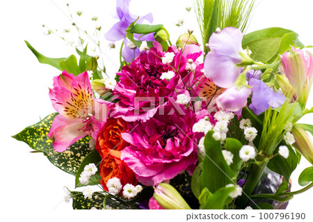 粉紅色美麗花束慶祝母親節生日 粉紅色美麗花束慶祝母親節生日 100796190