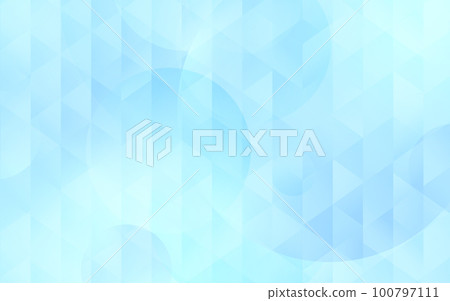 Cool light blue gradient background, triangle and circle abstract wallpaper, vector 100797111