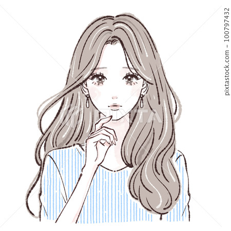 女性插畫素材 女性插畫素材 100797432