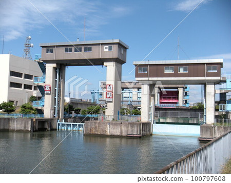 大阪府大阪市北區的“Kema Lock Gate和Reserve Lock Gate” 大阪府大阪市北區的“Kema Lock Gate和Reserve Lock Gate” 100797608