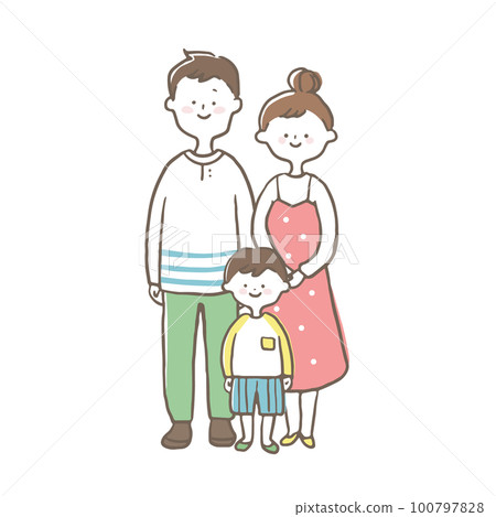 young family with one child 100797828
