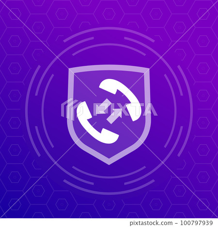 Secure phone call icon for web 100797939