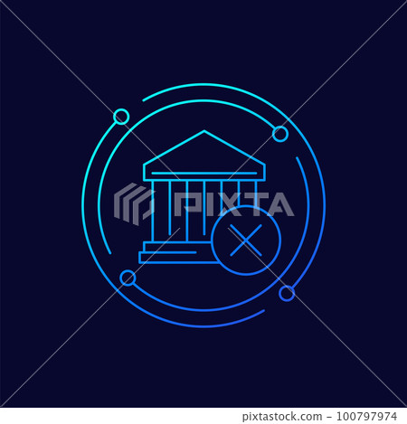 bank sanctions line vector icon bank sanctions line vector icon 100797974