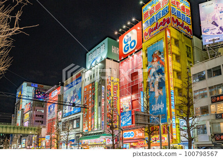 Night view of Akihabara Night view of Akihabara 100798567