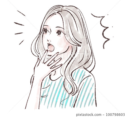 Female illustration material Female illustration material 100798603