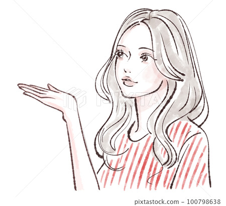 Female illustration material Female illustration material 100798638