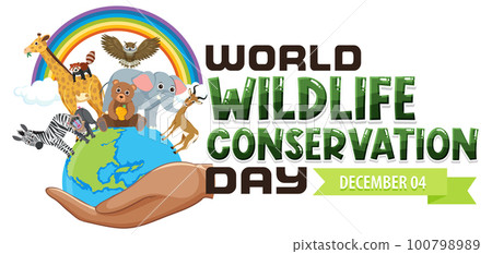 World wildlife conservation day banner design 100798989