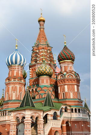 Vertical shot of the legendary St. Basil's Cathedral in Moscow, Russia Vertical shot of the legendary St. Basil's Cathedral in Moscow, Russia 100800520
