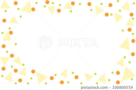 cute hand drawn striped triangular frame 100800559