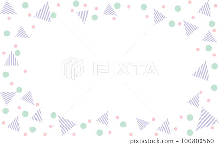 cute hand drawn striped triangular frame 100800560