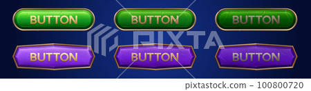 Medieval ui game button frame sprite for animation Medieval ui game button frame sprite for animation 100800720
