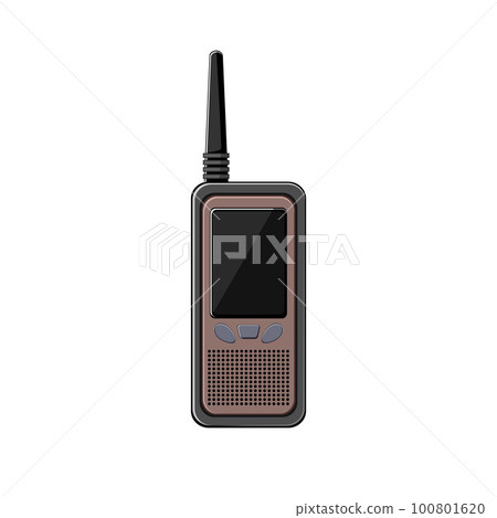 mobile walkie talkie cartoon vector illustration 100801620