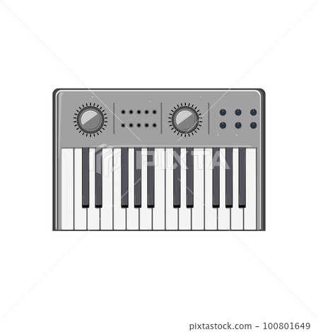 button synthesizer audio cartoon vector illustration button synthesizer audio cartoon vector illustration 100801649