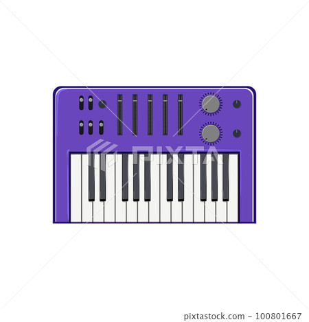 electronic synthesizer audio cartoon vector illustration electronic synthesizer audio cartoon vector illustration 100801667