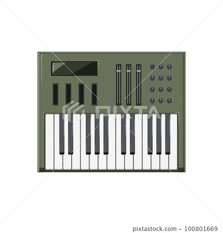 dj synthesizer audio cartoon vector illustration dj synthesizer audio cartoon vector illustration 100801669