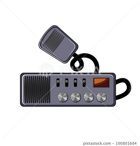 police radio transceiver cartoon vector illustration police radio transceiver cartoon vector illustration 100801684