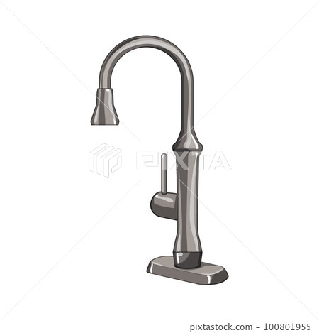 wash kitchen faucet cartoon vector illustration 100801955