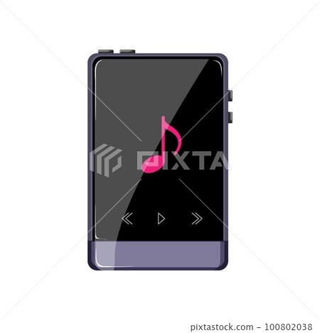 stereo hifi mp3 player cartoon vector illustration 100802038
