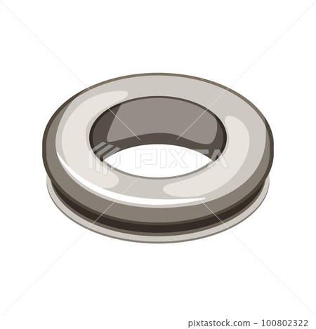 fastener grommet ring cartoon vector illustration 100802322