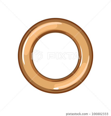 brass grommet ring cartoon vector illustration 100802333