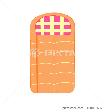 hiking sleeping bag cartoon vector illustration hiking sleeping bag cartoon vector illustration 100802637