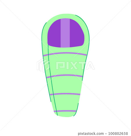 fabric sleeping bag cartoon vector illustration 100802638