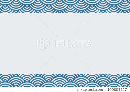 Japanese style illustration background ☆ Qinghai wave ☆ Vector material Japanese style illustration background ☆ Qinghai wave ☆ Vector material 100805527