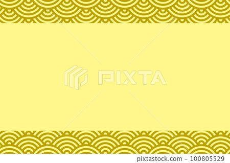 Japanese style illustration background ☆ Qinghai wave ☆ Vector material 100805529