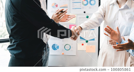 Business partnership meeting concept. Image businesspeople handshake. Successful businesspeople handshaking after good deal. Group support concept Business partnership meeting concept. Image businesspeople handshake. Successful businesspeople handshaking after good deal. Group support concept 100805861