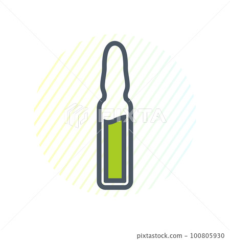 Medicine Ampule Line Icon. Editable Vector Symbol Illustration. 100805930