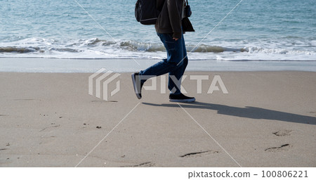 Walking along the beach 100806221