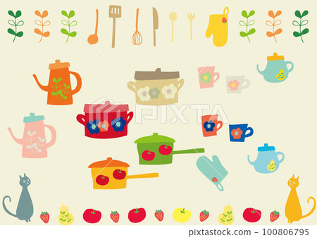 Scandinavian style kitchen set 100806795