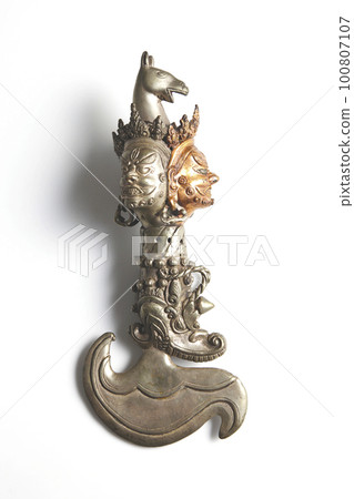 Vajra Pestle of Tibetan Buddhism Dorje Bajera Cartari of Rare Bato Guanyin 100807107