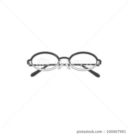 Illustration of black glasses 100807991