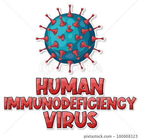Human immunodeficiency virus (HIV) on white background 100808123