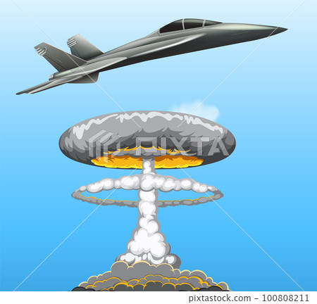 Jet Plane Flying in the Sky 100808211