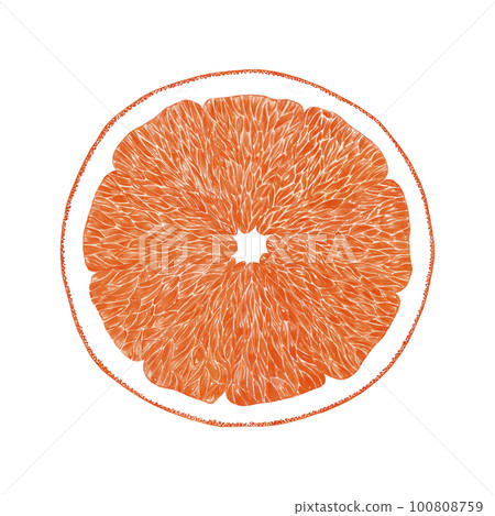Hand drawn watercolor slice of orange isolated on white background. Scrapbook, post card, banner, lable. Hand drawn watercolor slice of orange isolated on white background. Scrapbook, post card, banner, lable. 100808759