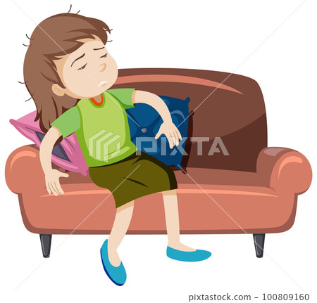 Alcoholic woman cartoon character 100809160