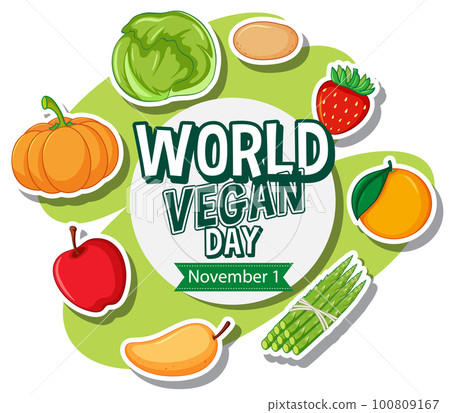 World Vegan Day Logo Concept 100809167
