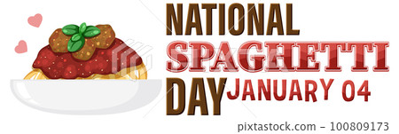 National Spaghetti Day Banner Design National Spaghetti Day Banner Design 100809173
