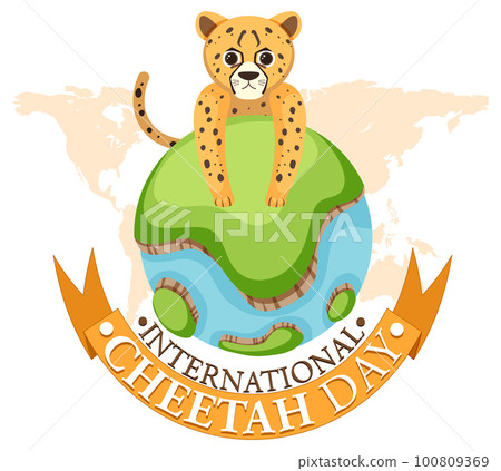 International cheetah day poster template 100809369