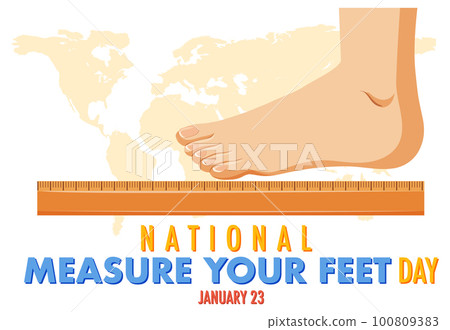 National Measure Your Feet Day Banner Design 100809383