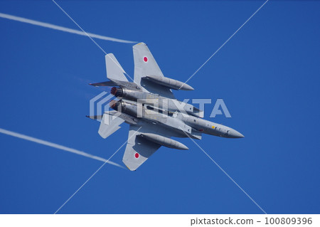 航空自衛隊F-15在航空節上進行機動飛行 航空自衛隊F-15在航空節上進行機動飛行 100809396