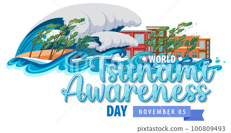 World Tsunami Awareness Day Logo Design 100809493